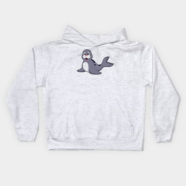 Cute Seal Kids Hoodie by Markus Schnabel